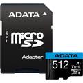 Adata Premier microSDXC-minnekort med SD-adapter AUSDX512GUICL10A1-RA1 - 512 GB