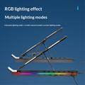 Justerbart stativ for bærbar PC i aluminium med RGB-bakgrunnsbelysning og USB-hub