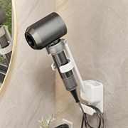 Justerbar håndfri hårfønerholder - hvit