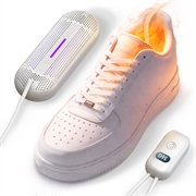 Justerbar UV-skotørker med timer - skostørrelse 28-45 - hvit