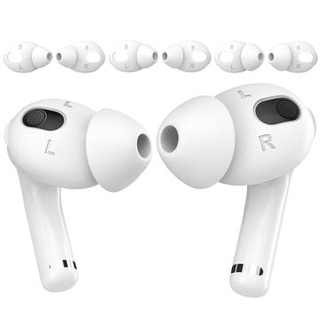 AhaStyle PT66-3 AirPods 3 Silikonhetter - 3 Par - Hvit
