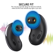 Samsung Galaxy Buds Live Ahastyle PT132 Ørepropper i silikon - Svart