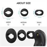 Samsung Galaxy Buds Live Ahastyle PT132 Ørepropper i silikon - Svart