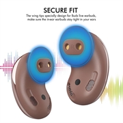 Samsung Galaxy Buds Live Ahastyle PT132 Ørepropper i silikon - Brun
