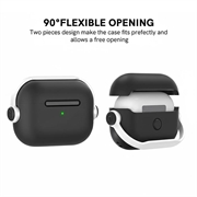 AirPods Pro/AirPods Pro 2 AhaStyle WG109 Hybrid-etui - hvit / svart