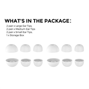 Beats Studio Buds/Buds+/Fit Pro Ahastyle WG150 Ørepropper i silikon - Hvit