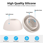 Samsung Galaxy Buds3 Pro/Buds4 Pro AhaStyle WG173 Ørepropper i silikon - Beige