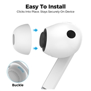 Samsung Galaxy Buds3 Pro/Buds4 Pro AhaStyle WG173 Ørepropper i silikon - Hvit