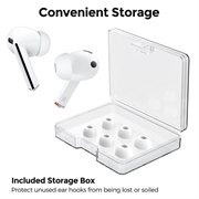 Samsung Galaxy Buds3 Pro/Buds4 Pro AhaStyle WG173 Ørepropper i silikon - Hvit