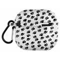 AirPods 3 mønstret silikonetui med karabinkrok - svart / hvitt