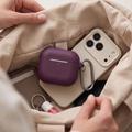 AirPods 4/AirPods 5 Tech-Protect silikonetui med krok - Burgund