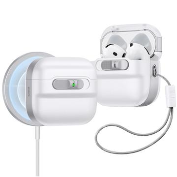 AirPods 4 ESR Pulse HaloLock-etui - MagSafe-kompatibel - Hvit
