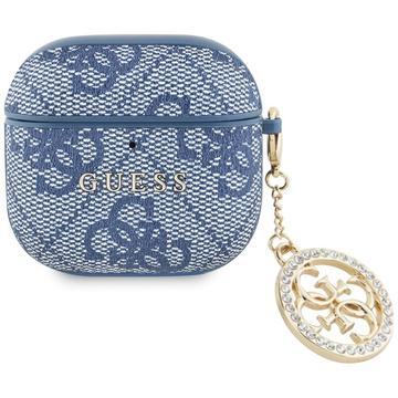 AirPods 4 Guess 4G Strass Charm-etui - blå