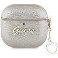 AirPods 4 Guess Metallic Script Charm-etui - gull