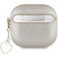 AirPods 4 Guess Metallic Script Charm-etui - gull