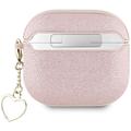 AirPods 4 Guess Metallic Script Charm-etui - rosa