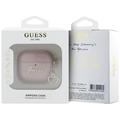 AirPods 4 Guess Metallic Script Charm-etui - rosa