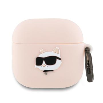 AirPods 4 Karl Lagerfeld Choupette Head 3D-etui i silikon
