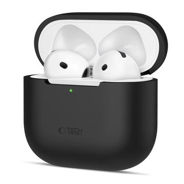 AirPods 4 Tech-Protect silikonetui - svart