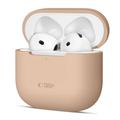 AirPods 4 Tech-Protect-etui i silikon - Kaffe Latte