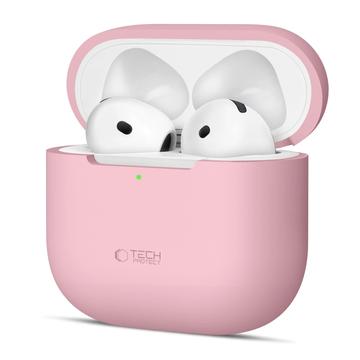 AirPods 4 Tech-Protect-etui i silikon - støvete rosa