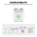 AirPods 5/4 AhaStyle WG164-B støtsikkert etui med rengjøringspenn - gjennomsiktig