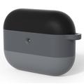 AirPods Pro 3 Gradient støtsikkert silikonetui med karabinkrok - svart