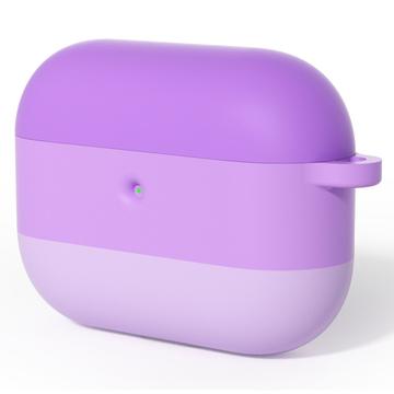 AirPods Pro 3 Gradient støtsikkert silikonetui med karabinkrok - Lilla