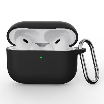 AirPods Pro 3 Silikondeksel med Karabinkroken - Svart