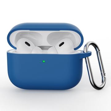 AirPods Pro 3 Silikondeksel med Karabinkroken - Mørkeblå