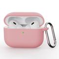 AirPods Pro 3 Silikondeksel med Karabinkroken - Rosa