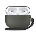 AirPods Pro 3 Tech-Protect NaturalFit lærveske - olivengrønn