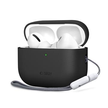 AirPods Pro 3 Tech-Protect silikonetui - svart