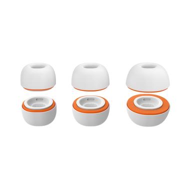 AirPods Pro/Pro 2 AhaStyle WG181 Erstatningsørepropper - 3 par - hvit / oransje