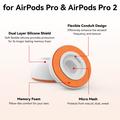 AirPods Pro/Pro 2 AhaStyle WG181 Erstatningsørepropper - 3 par - hvit / oransje