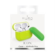 AirPods Pro Puro Icon Fluo-silikonetui - gult