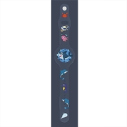 AirTag 1/2 armbånd for barn i silikon med glad hai - Blå