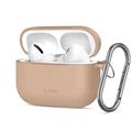 Airpods Pro 3 Tech-Protect silikonetui med krok - Kaffe Latte