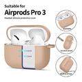 Airpods Pro 3 Tech-Protect silikonetui med krok - Kaffe Latte