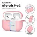 Airpods Pro 3 Tech-Protect silikonetui med krok - støvete rosa