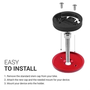 GPS-festebrakett med topphette i aluminiumslegering for Garmin Edge