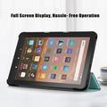 Amazon Fire HD 8 (2020)/8 Plus (2022) Tri-Fold Series Smart Folio-etui - Grønn