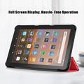 Amazon Fire HD 8 (2020)/8 Plus (2022) Tri-Fold Series Smart Folio-etui - Rød