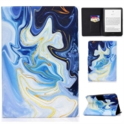 Amazon Kindle Paperwhite (2024) Smart Folio-etui - Blå Marmor