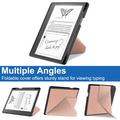 Amazon Kindle Scribe Origami Stand Folio-etui - Roségull