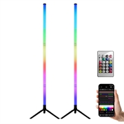 RGB-LED-gulvlamper med fjernkontroll - 103cm - 2 stk.
