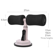 Amyup justerbar sit-up-stang med sugekopp - svart