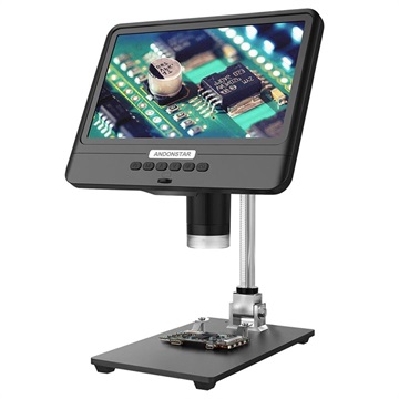 Andonstar AD208 Digitalt Mikroskop med 8.5" LCD-Skjerm - 5X-1200X (Åpen Emballasje - Utmerket)