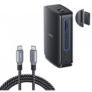Anker 13-i-1 multifunksjonell hub - 2x USB-C, 3x USB-A, 100W Power Delivery - grå