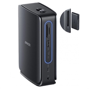 Anker 13-i-1 multifunksjonell hub - 2x USB-C, 3x USB-A, 100W Power Delivery - grå